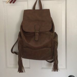 Leather backpack